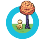Yellow avatar under a tree